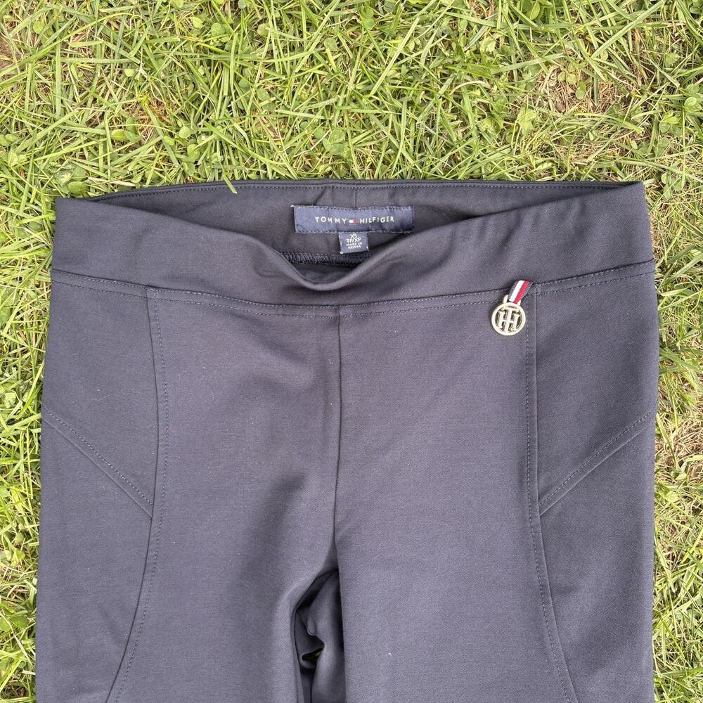 Women’s Tommy Hilfiger High Waist Black Faux Suede Leggings XS Very Nice!